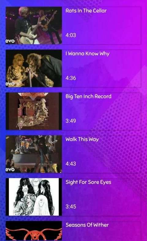 Aerosmith full album vidios songs screenshot 2