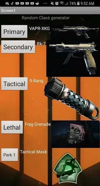 Black Ops 4 Random Class Generator screenshot 1
