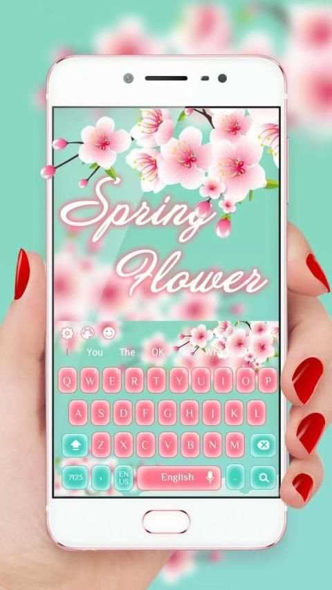 Spring Flower Keyboard स्क्रीनशॉट 3