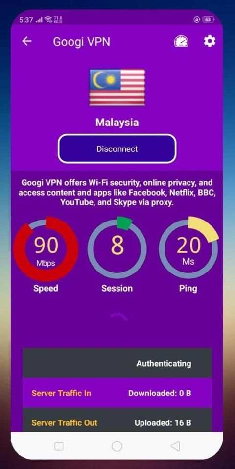 Googi VPN screenshot 2
