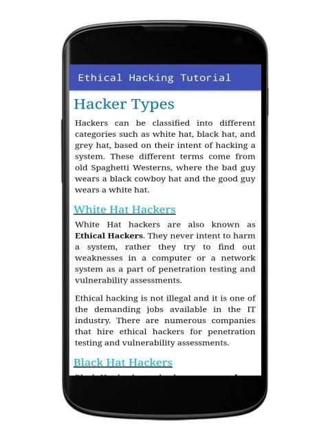 Ethical Hacking Tutorials ++ स्क्रीनशॉट 1