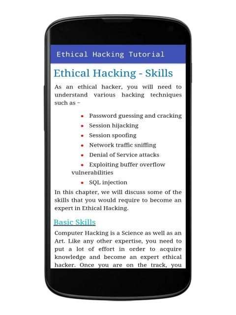 Ethical Hacking Tutorials ++ स्क्रीनशॉट 2