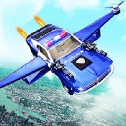 Flying Police Car Transform Robot Games