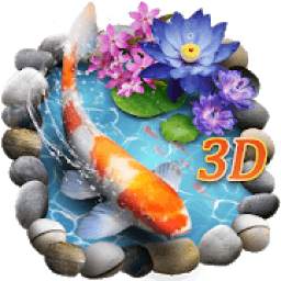 3D Koi Fish Theme & Lively 3D Ripple Effect