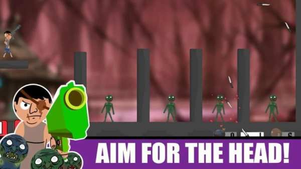 Stickman shooter : zombie hunter screenshot 2