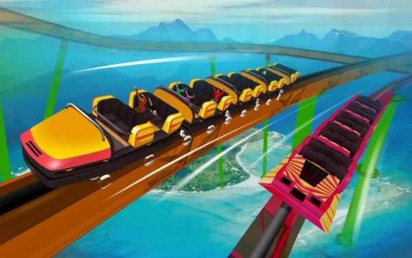 Roller Coaster Racing 3D 2 player screenshot 1
