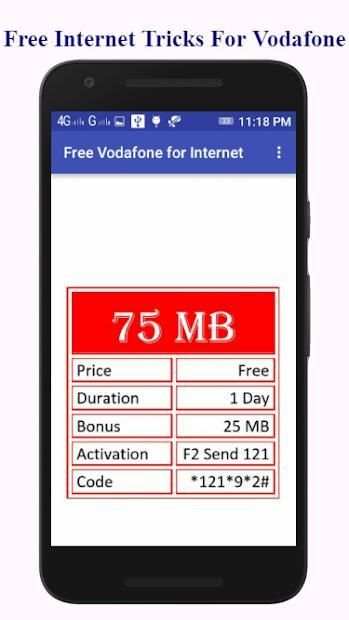 Vodafone Free Internet Tricks App screenshot 2