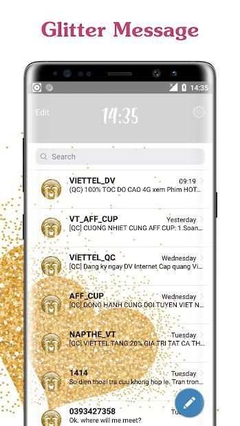 Glitter Messenger – Diamond SMS screenshot 2
