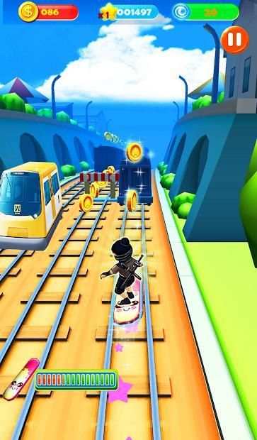 Ninja Subway Surf: Rush Run In City Rail screenshot 4