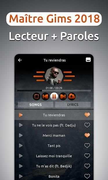 Maître Gims Album 2018, titres + paroles स्क्रीनशॉट 1
