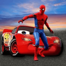 ikon Superheroes McQueen Mobil Simulator Stunt
