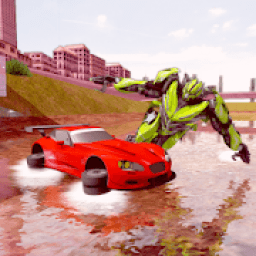 ikon Flying Robot Car Game 2019: Flight Drive Simulator