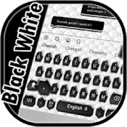 ikon SMS Black White Keyboard