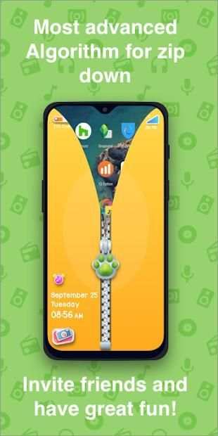 Cute Zipper lock screen wallpaper, Phone lock Free screenshot 1