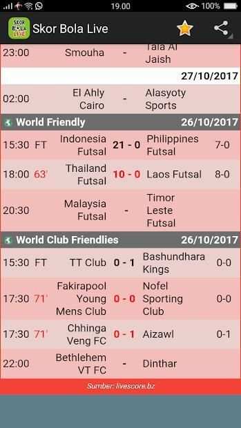 Skor Bola Langsung (Live) screenshot 5