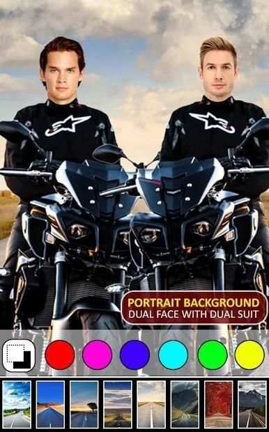Man Moto Bike Rider Dual Photo Editor screenshot 4