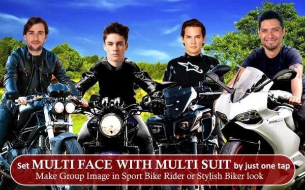 Man Moto Bike Rider Dual Photo Editor screenshot 1