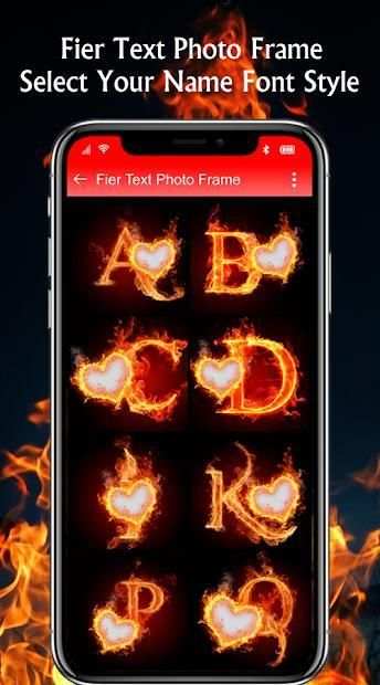 Fire Text Photo Frame 2019 screenshot 5