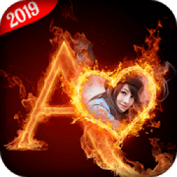 ikon Fire Text Photo Frame 2019