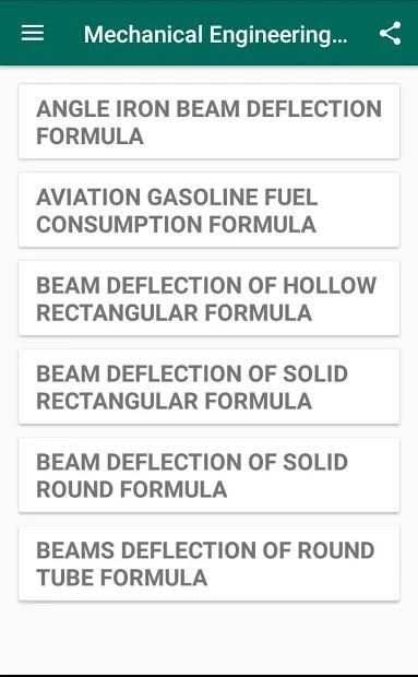 Mechanical Engineering Formulas screenshot 4