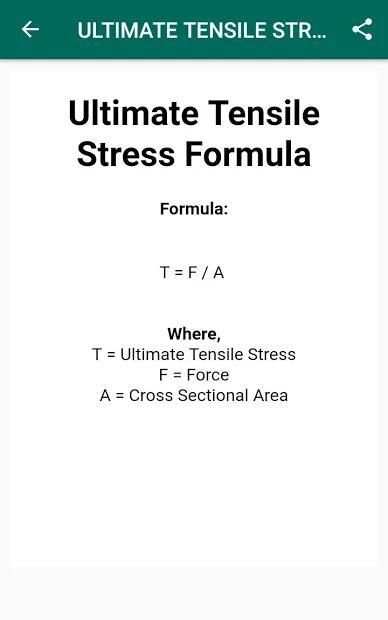 Mechanical Engineering Formulas screenshot 3