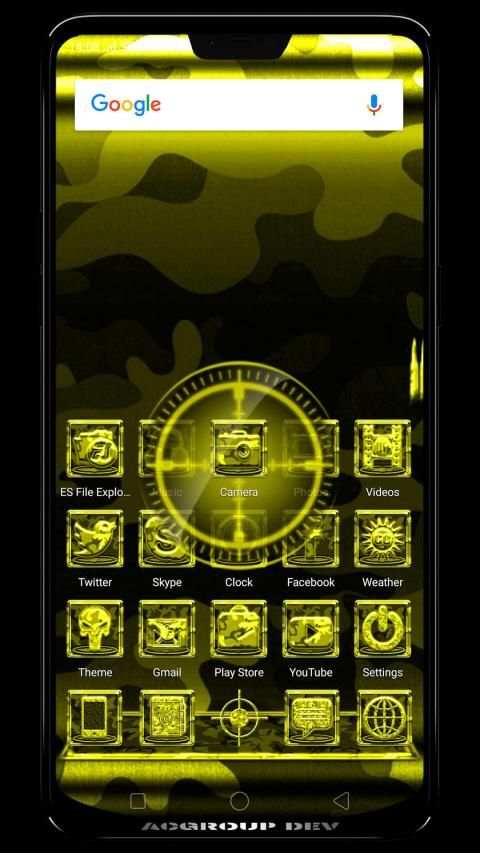 Next Launcher MilitaryY Theme स्क्रीनशॉट 1