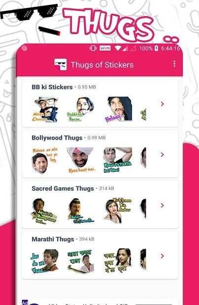 Thugs of Stickers *- WA Stickers screenshot 2