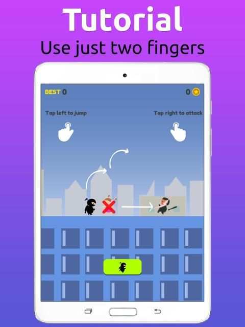 Run and hit ninja game one tap screenshot 3