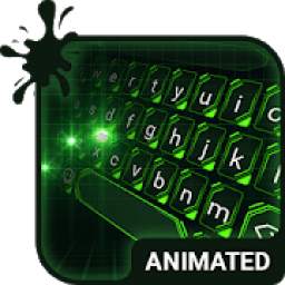 Green Light Animated Keyboard and Live Wallpaper