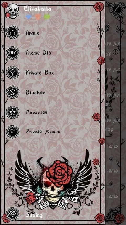 GO SMS PRO TATTOO THEME screenshot 1