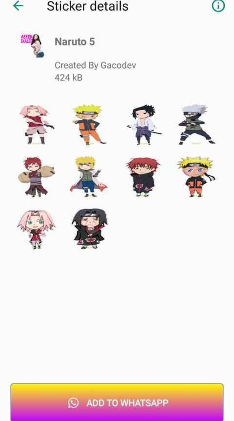 Sticker WA Narutu screenshot 5