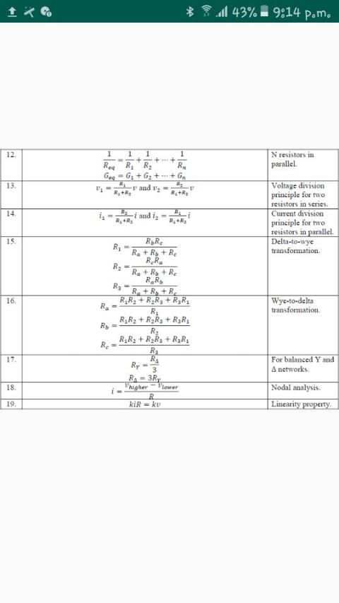Electrical Engineering Formulas screenshot 2
