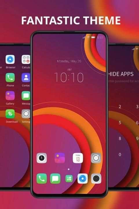 Abstract Classic jio phone 3 Red Circle theme 4 تصوير الشاشة
