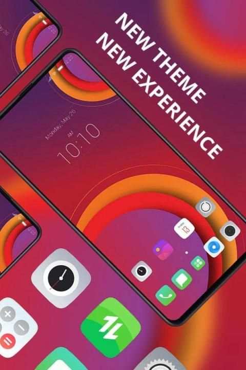 Abstract Classic jio phone 3 Red Circle theme 2 تصوير الشاشة