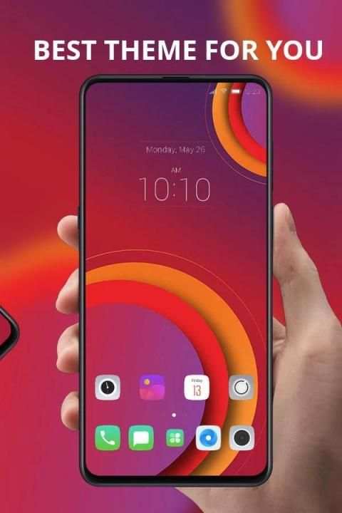 Abstract Classic jio phone 3 Red Circle theme 1 تصوير الشاشة