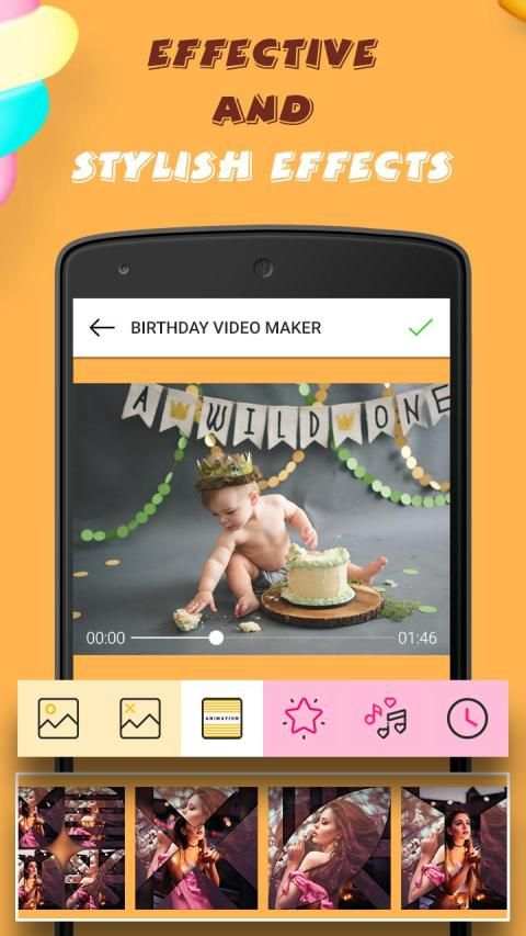 Birthday Video Maker - Video maker स्क्रीनशॉट 3
