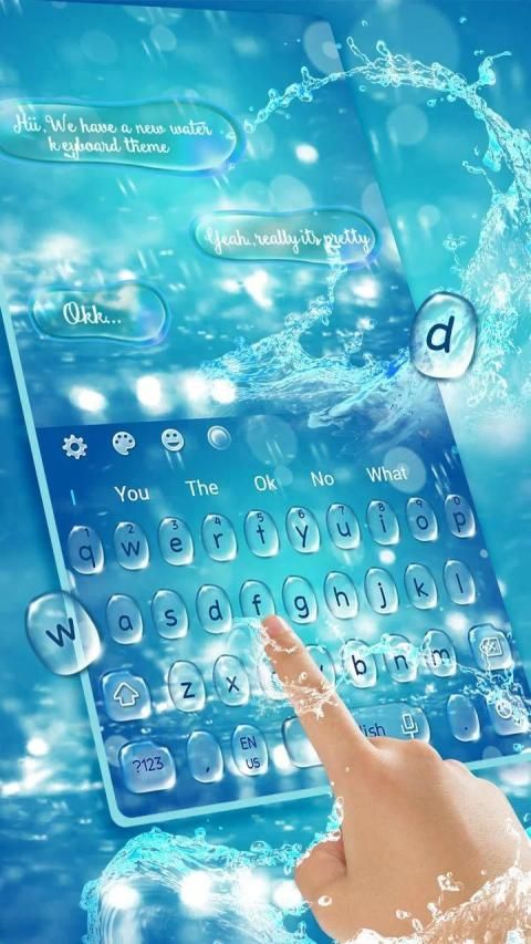 water keyboard theme