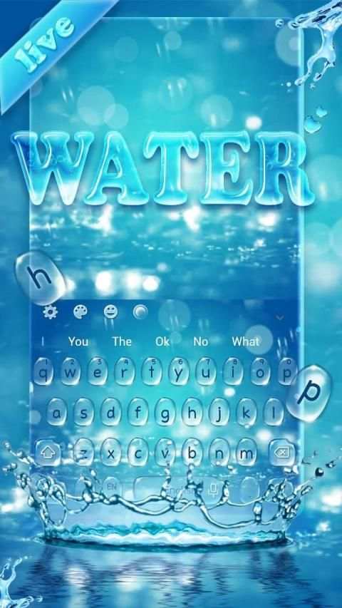 Live Water Keyboard Theme स्क्रीनशॉट 2