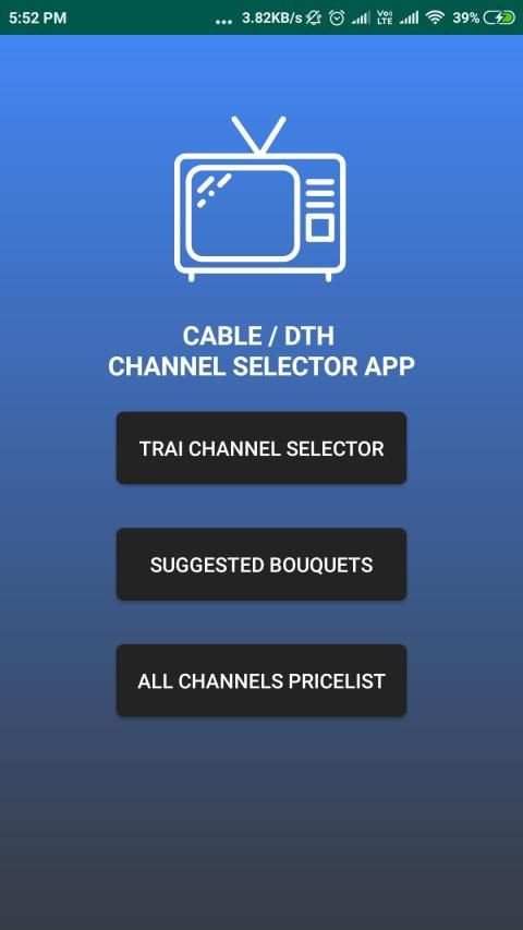 Channel Selector App - TRAI, DTH & Cable Price App screenshot 1
