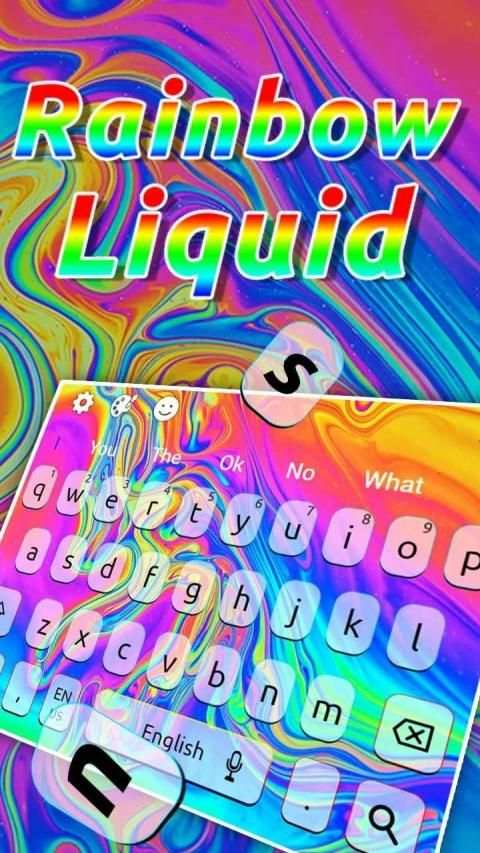 Liquid Rainbow Keyboard Theme स्क्रीनशॉट 2