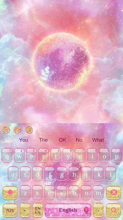 Pink Galaxy keyboard स्क्रीनशॉट 1