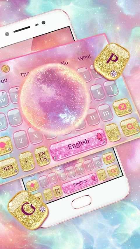 Pink Galaxy keyboard स्क्रीनशॉट 3