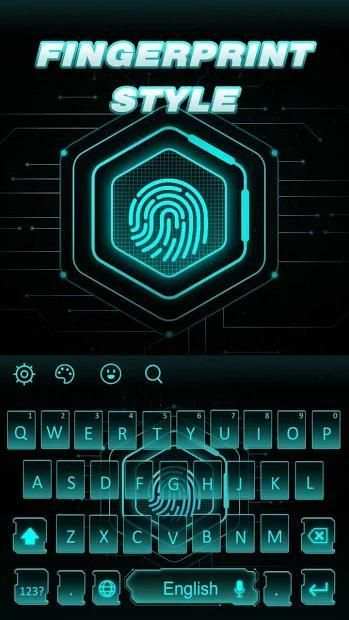 Tech FingerPrint Style Keyboard Theme स्क्रीनशॉट 2