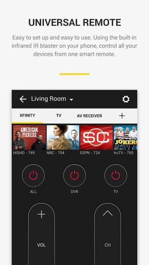 Peel Universal Smart TV Remote स्क्रीनशॉट 2