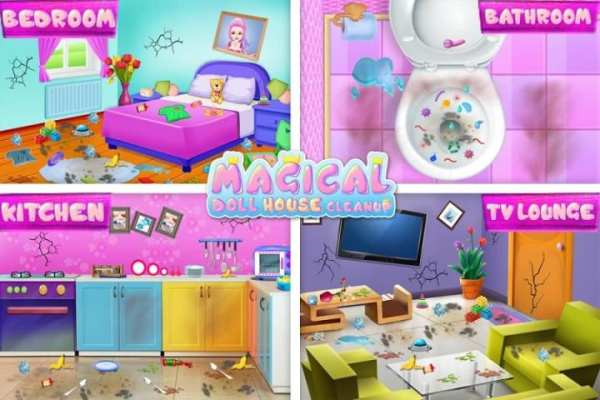 Magical Doll House Cleanup-Dream Home Decor Repair screenshot 1