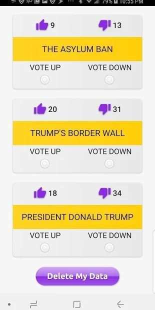 Mobile Vote App screenshot 1
