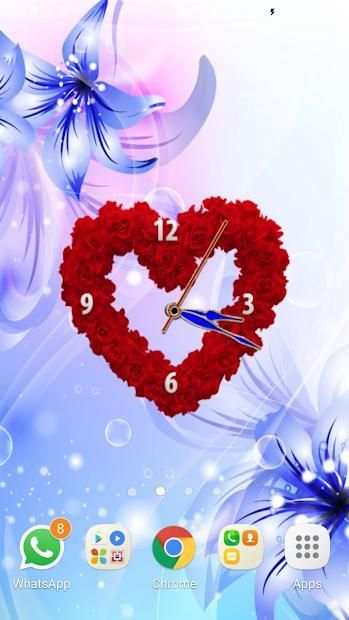 Rose Clock Live Wallpaper स्क्रीनशॉट 2
