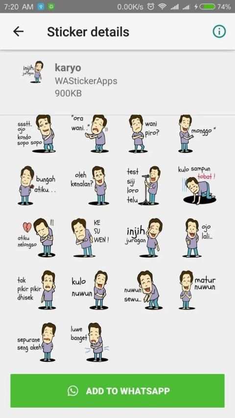 Jowo (Jawa) WAStickerApps - For Whatsapp screenshot 3