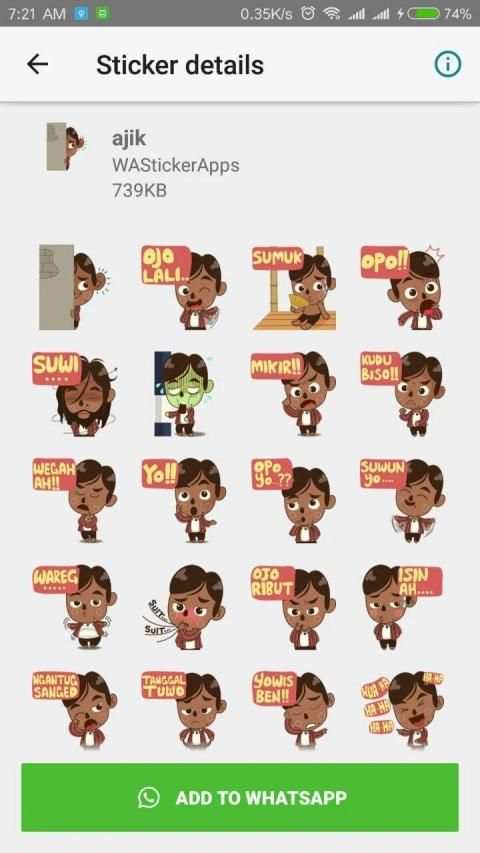 Jowo (Jawa) WAStickerApps - For Whatsapp screenshot 2