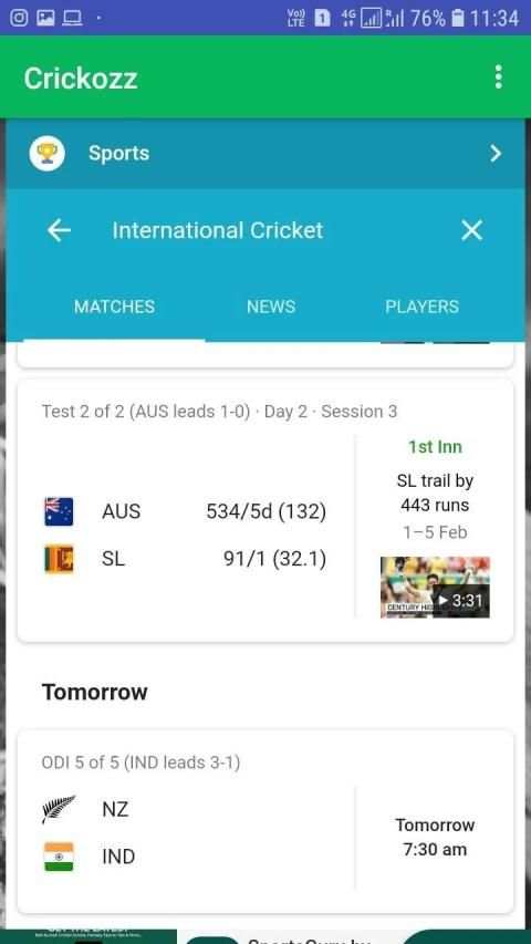 Live Cricket Scores - Crickuzz Fastest screenshot 2